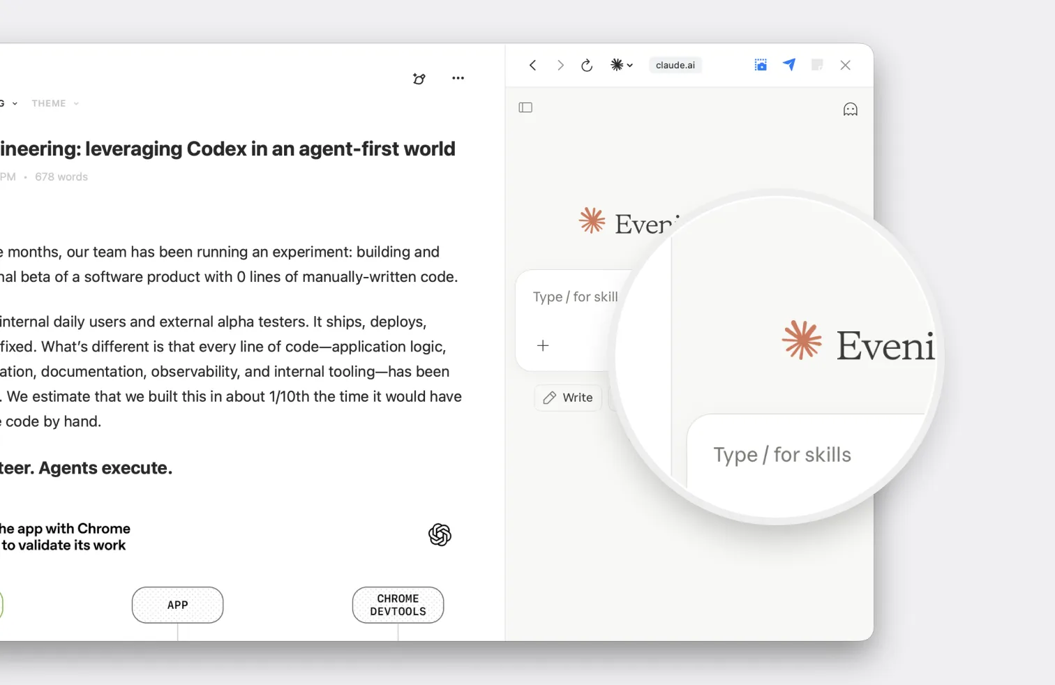 Jotaid AI workbench with side-by-side browser and one-click note import